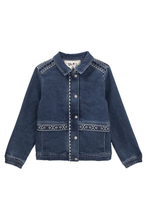 GIRLS’ BLUE DENIM JACKET WITH EMBROIDERY by IKKS