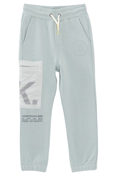 BOYS’ AQUA GREEN JOGGERS WITH NYLON CHEQUERED POCKET by IKKS