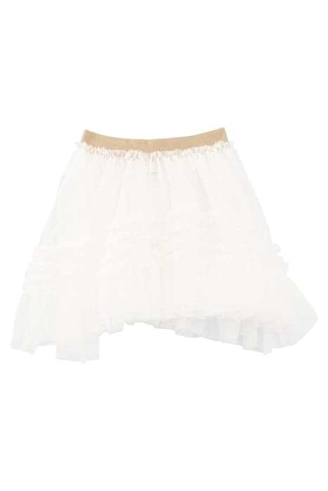 GIRLS’ OFF-WHITE TULLE SKIRT WITH GOLD WAISTBAND by IKKS