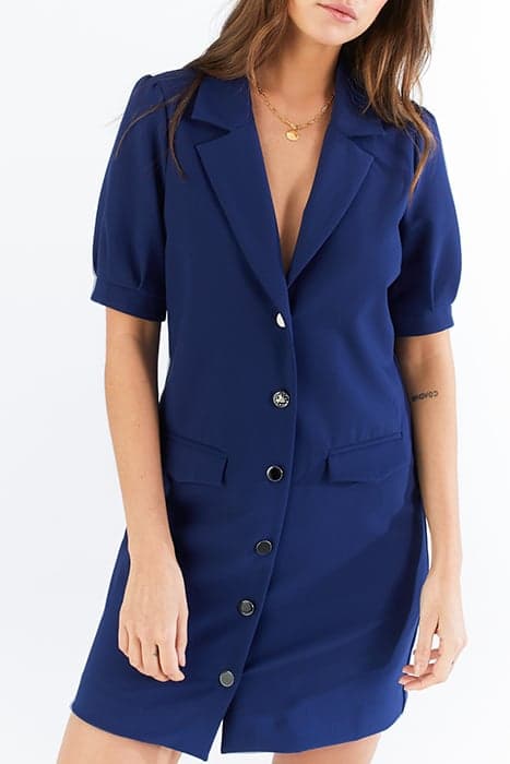 INDIGO BUTTONED SUIT DRESS by ICODE