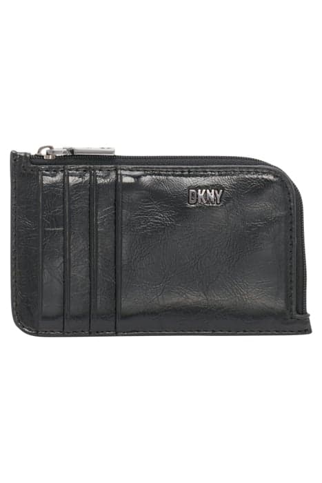 LUMEN ZIP CARD CASE BLK/GUNMETAL by DKNY