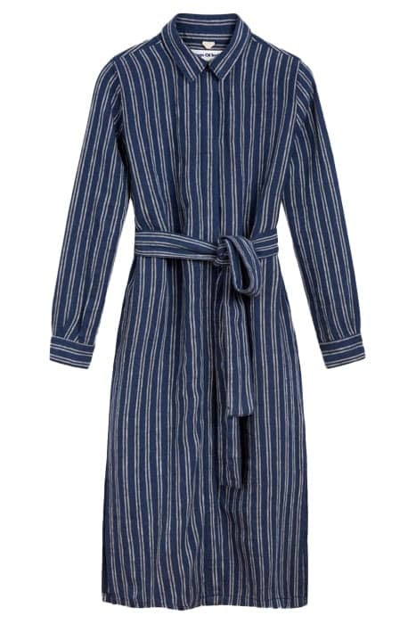 MAGGY LINEN NAVY DOUBLE STRIPE by Kings Of Indigo