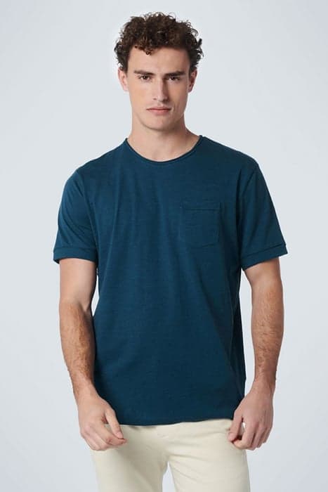 T-SHIRT CREWNECK SLUB CARBON BLUE by No Excess