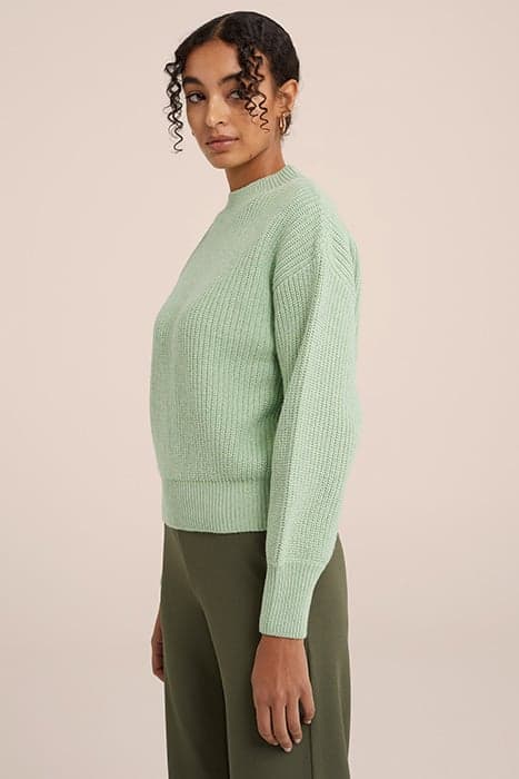 KNITTED PULLOVER PASTEL GREEN by WE Fashion