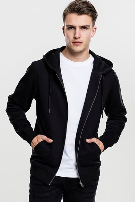 BASIC ZIP HOODY BLACK by Urban Classics