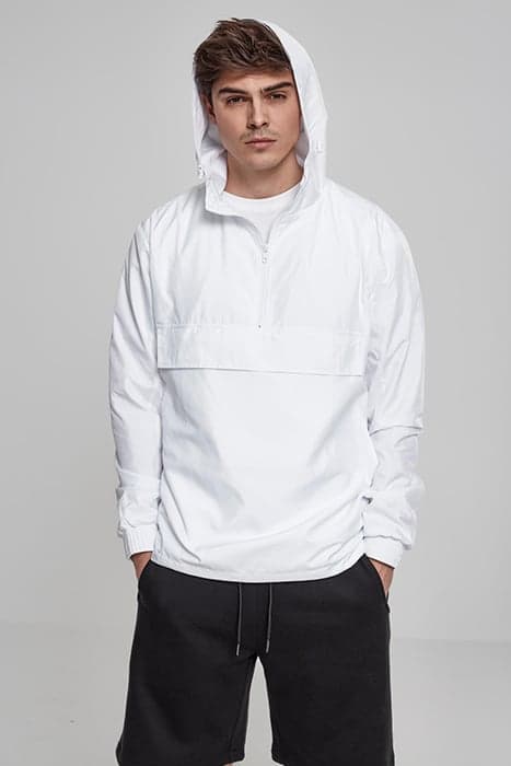 BASIC PULL OVER JACKET WHITE by Urban Classics