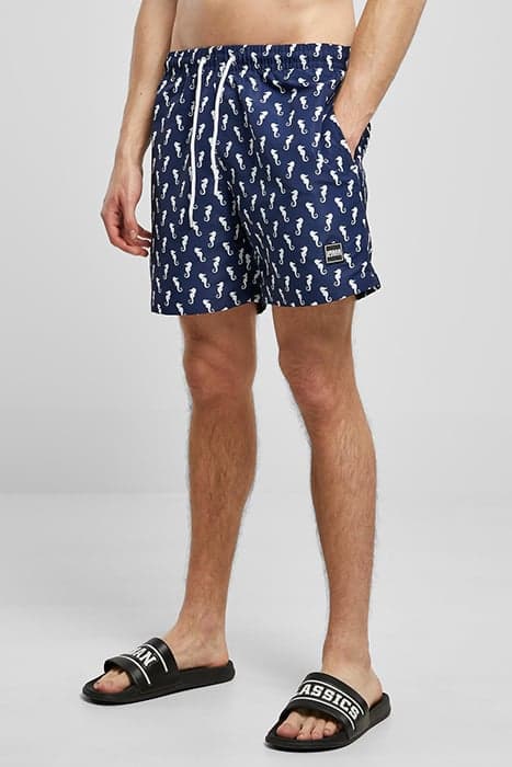 PATTERN SWIM SHORTS NAVYSEAHORSE by Urban Classics