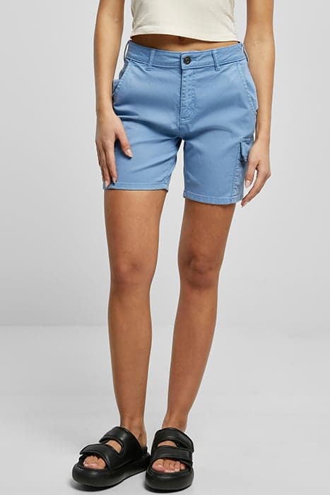 LADIES HIGH WAIST CARGO SHORTS HORIZONBLUE by Urban Classics