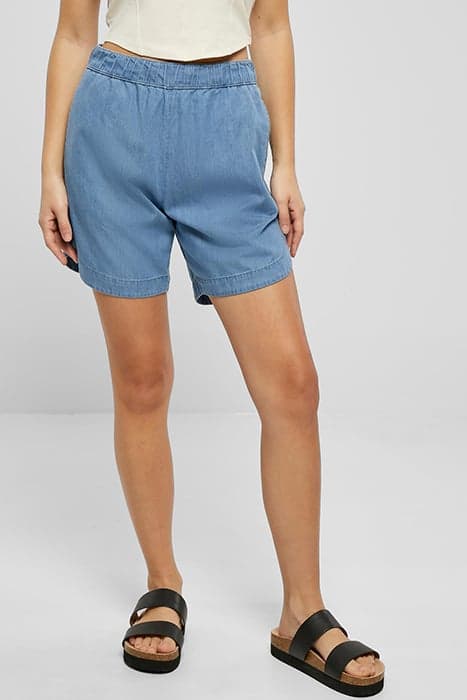 LADIES LIGHT DENIM SHORTS SKYBLUE WASHED by Urban Classics