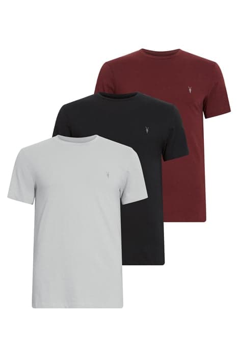 TONIC SS CREW 3 PK RED/GREY/JET BLK by AllSaints