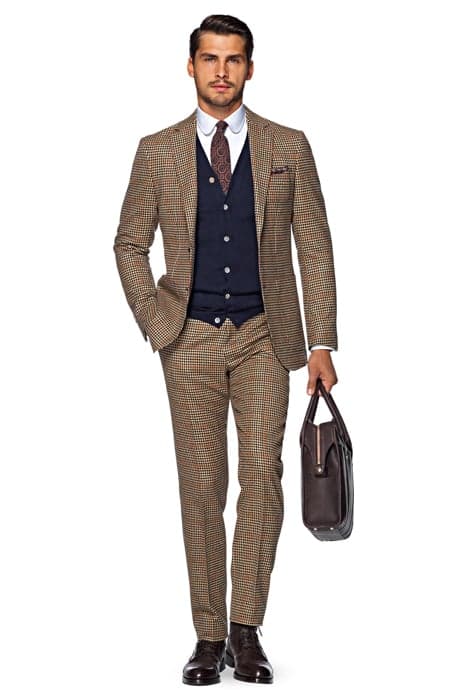 SUIT-BROWN-CHECK BROWN by Suitsupply