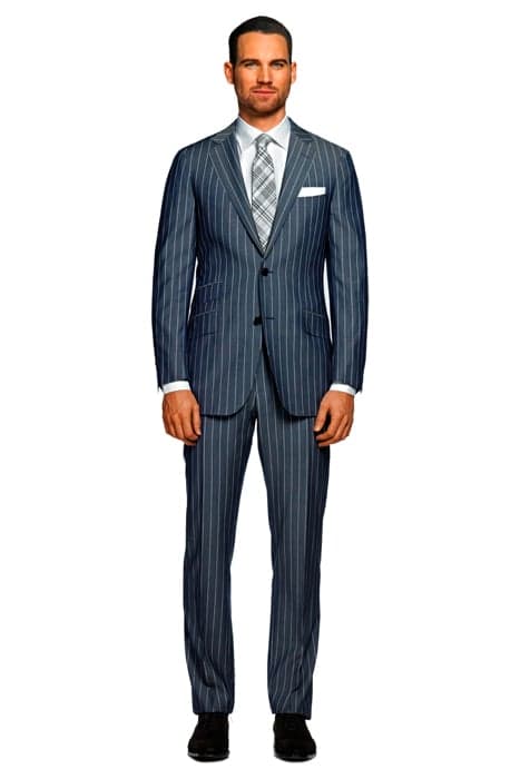 SUIT-BLUE-STRIPE MID BLUE by Suitsupply