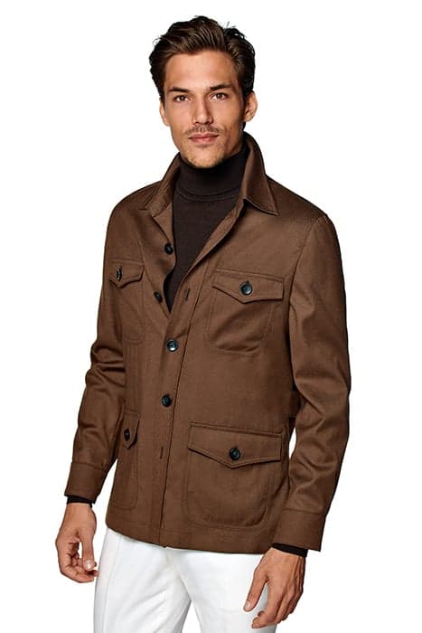 MID BROWN WILLIAM SHIRT-JACKET MID BROWN by Suitsupply