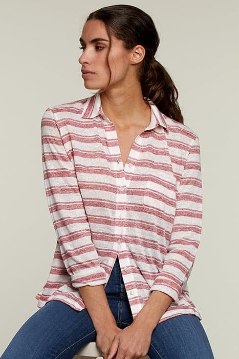 JERSEY LINEN PINK SHIRT by River Woods