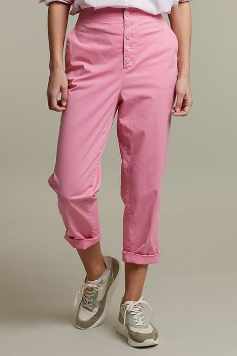 PINK CROPPED COTTON PANTS by River Woods