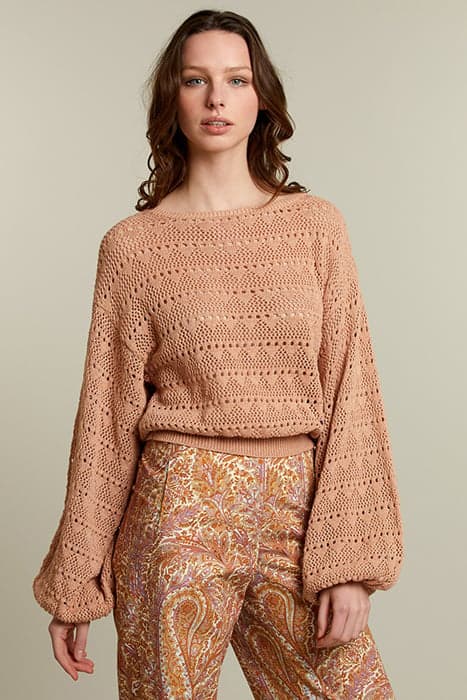 ORANGE BALLOON SLEEVES PULLOVER by River Woods