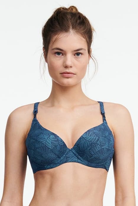 SW BRA TSHIRT BLUE PLAMS by Femilet