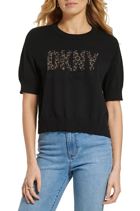 S/S ANIMAL GLTR LOGO BLACK by DKNY