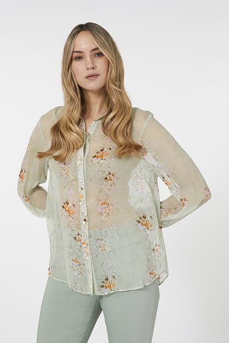 FLORAL VISCOSE CREPON SHIRT FANTASY by Elena Mirò