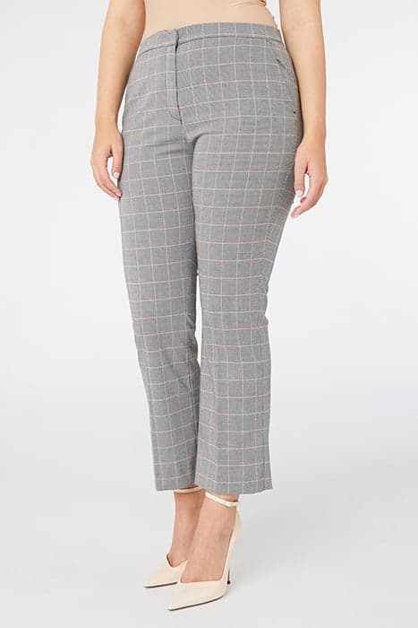 GLEN PLAID KICK FLARE TROUSERS GREEN by Elena Mirò