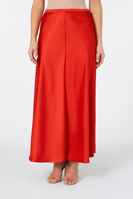 LONG SATIN SKIRT ORANGE by Elena Mirò