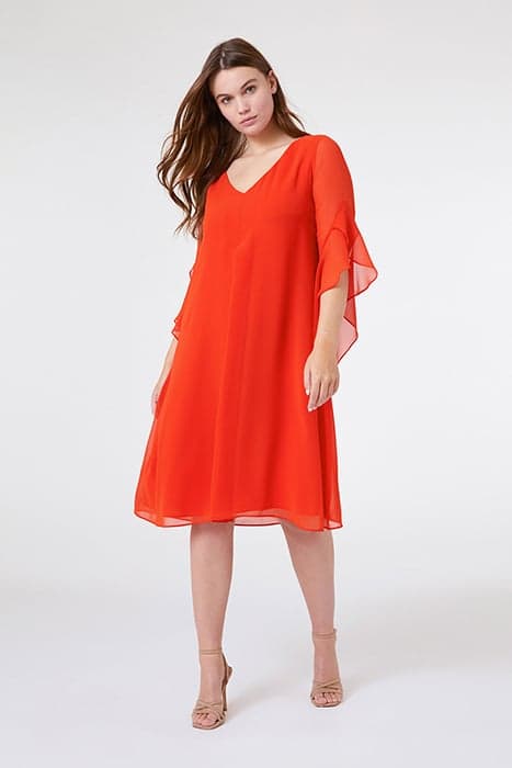 ELEGANT FLARED SLEEVE DRESS ORANGE by Elena Mirò