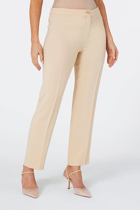 STRAIGHT-LEG STRETCH CADY TROUSERS PINK by Elena Mirò