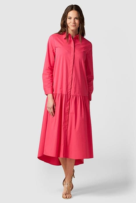 LONG POPLIN DRESS FUCSIA by Oltre