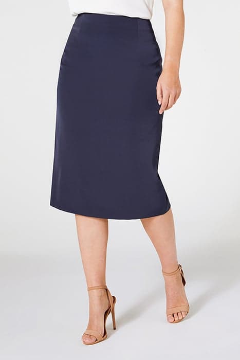 FLOWING FABRIC PENCIL SKIRT BLUE by Elena Mirò