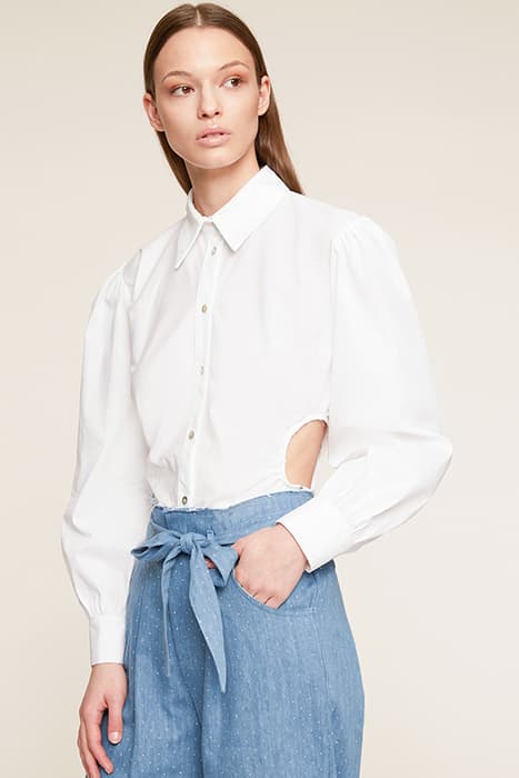 SHIRT WITH SIDE CUT-OUT FEATURE WHITE by Motivi