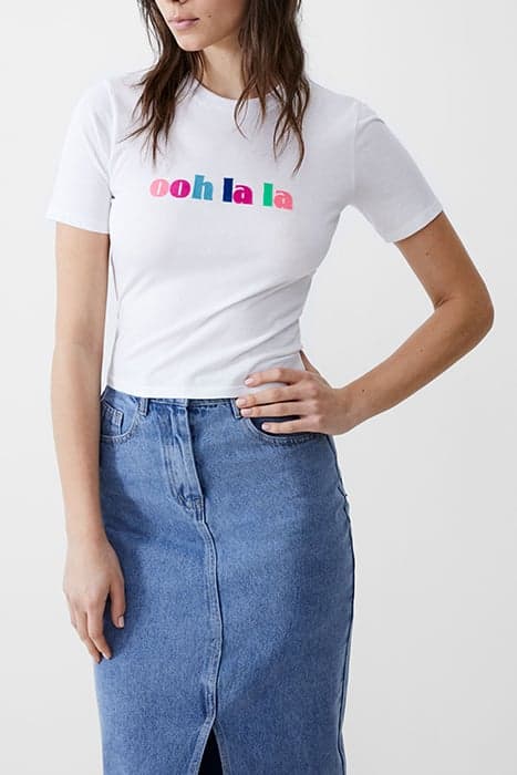 OOH LA LA FITTED TEE WHITE by French Connection