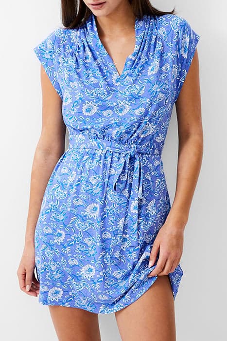 COSETTE VEE S/LESS DRESS BAJA BLUE / WHITE by French Connection