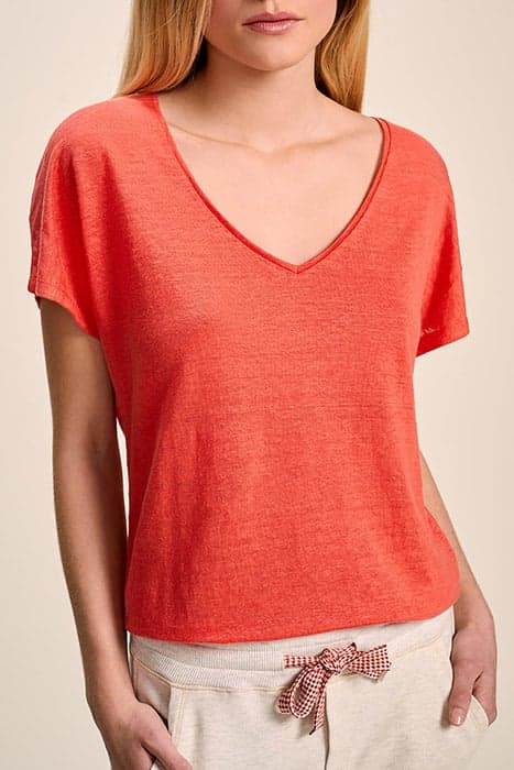 MINCO - PLAIN LINEN PAPAYA T-SHIRT by ONE STEP