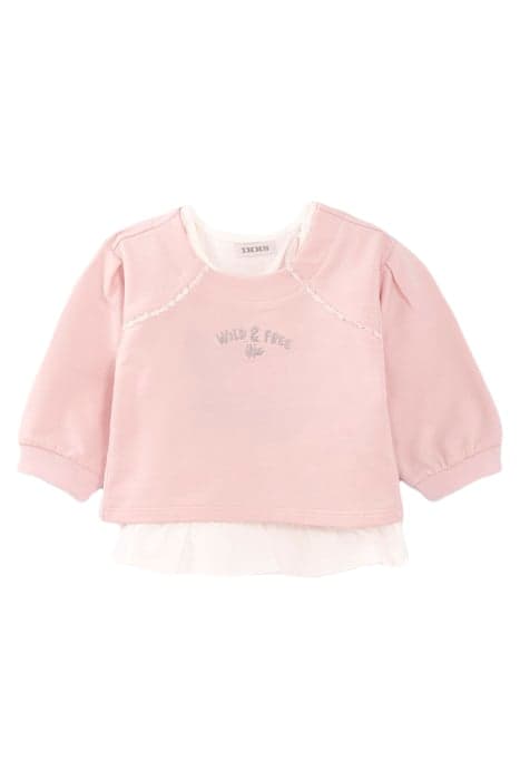 BABY GIRLS’ 2-IN-1 PALE PINK SWEATSHIRT WITH T-SHIRT by IKKS