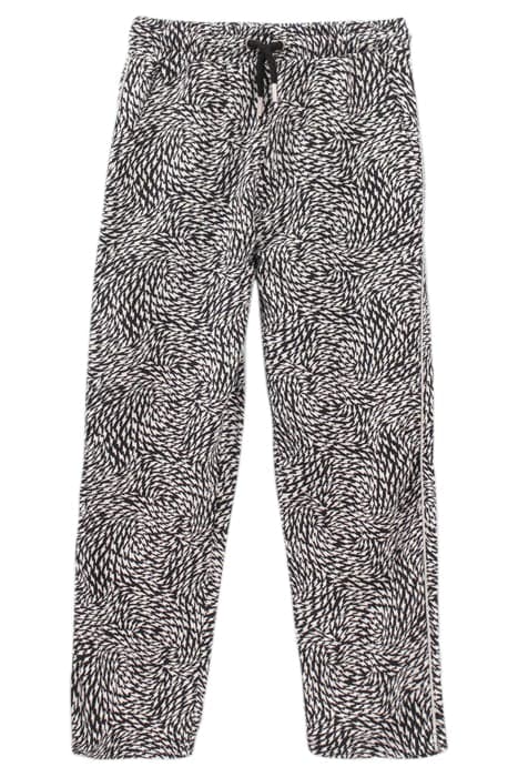 GIRLS’ BLACK FLOWING LENZING™ ECOVERO™ GRAPHIC PRINT TROUSER by IKKS