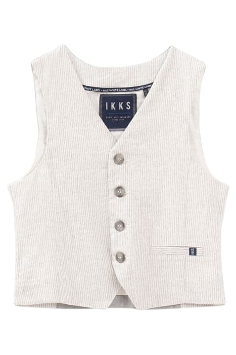 BOYS' BEIGE STRIPED SUIT WAISTCOAT by IKKS