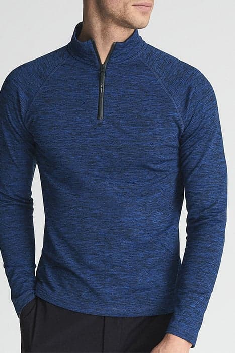 BENNET-LS HALF ZIP FUNNEL BLUE by Reiss