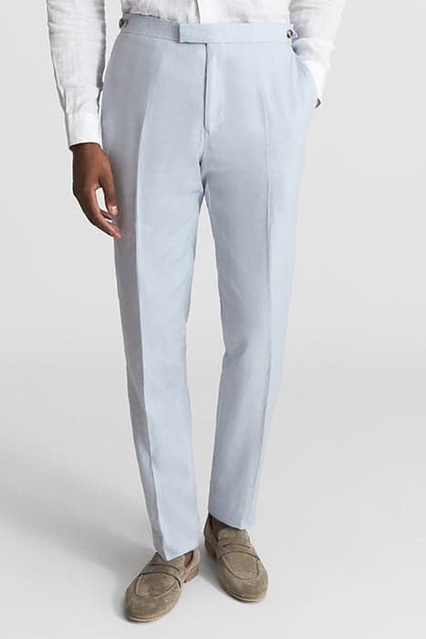 KIN-LINEN MIXER TROUSER SOFT BLUE by Reiss