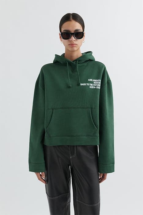 CURE CROPPED HOODIE GREEN by Axel Arigato