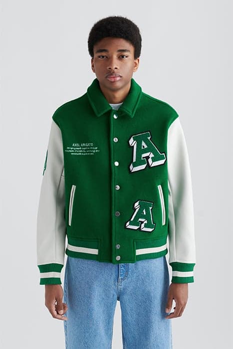 ILLUSION VARSITY JACKET GREEN by Axel Arigato