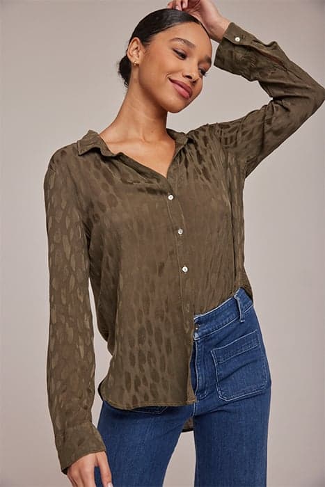 FLOWY BUTTON DOWN HERB GREEN by Bella Dahl