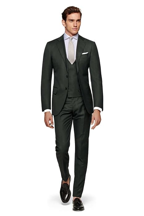 SUIT3P-MID GREEN DARK GREEN by Suitsupply