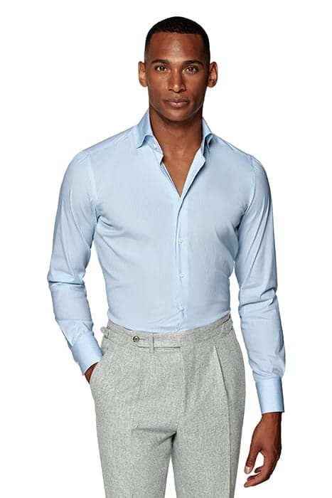 LUXURY STRETCH L. BLUE STRIPE LIGHT BLUE by Suitsupply