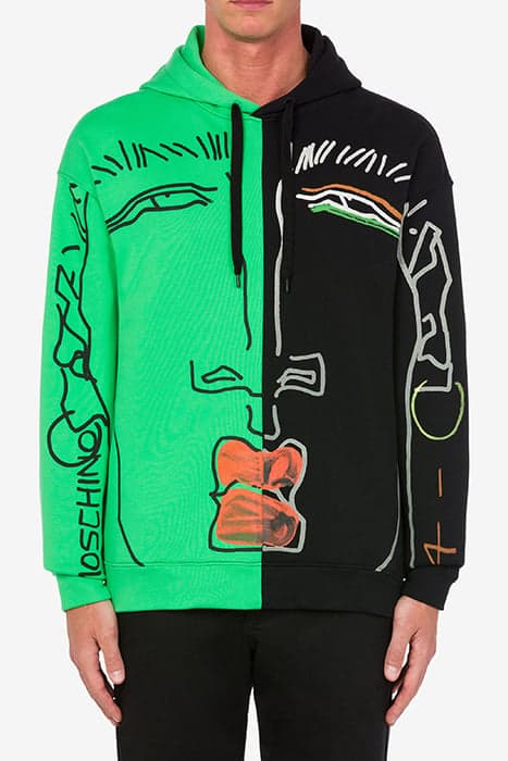 TONY VIRAMONTES ARCHIVE HOODIE GREEN by Moschino