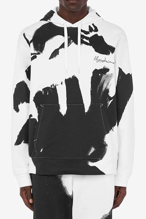 TONY VIRAMONTES ARCHIVE ORGANIC COTTON SWEATSHIRT WHITE by Moschino