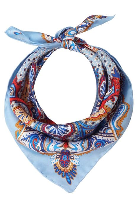 SILK SQUARED SCARF PAISLEY LIGHT BLUE LIGHTBLUE by Mucho Gusto