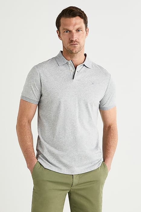 PIMA COTTON POLO LIGHT GREY by Hackett London