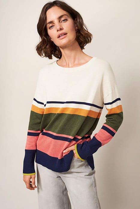 OLIVE JUMPER NATURAL MULTI by White Stuff