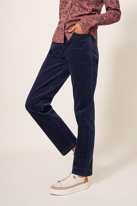 BROOKE STRAIGHT CORD TROUSER DARK NAVY by White Stuff