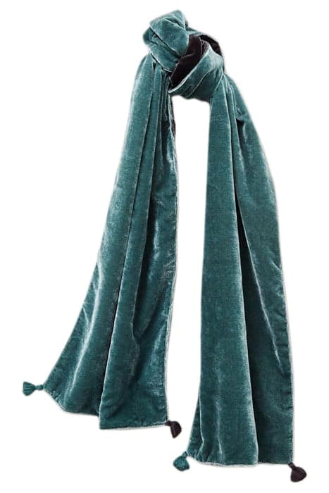 PLAIN VELVET SCARF DARK TEAL by White Stuff